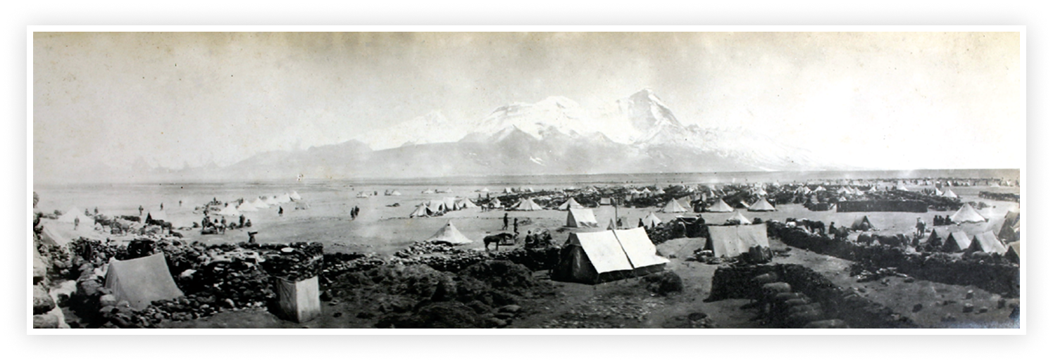 Tuna Camp and Chomolhari in distance