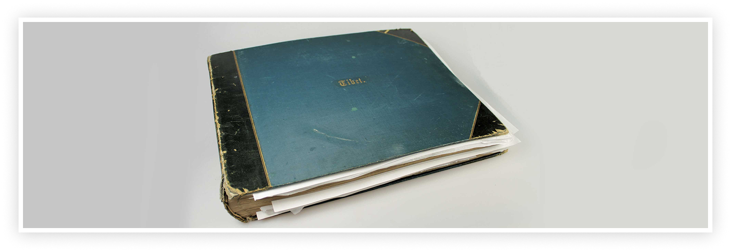 These large leather-bound photograph albums with gold lettering were prestigious gifts. They were also very expensive to produce.