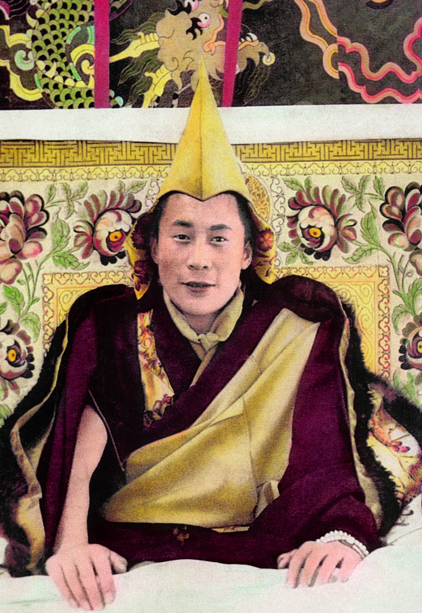3. HH Dalai Lama on the Throne in Lhasa(N)